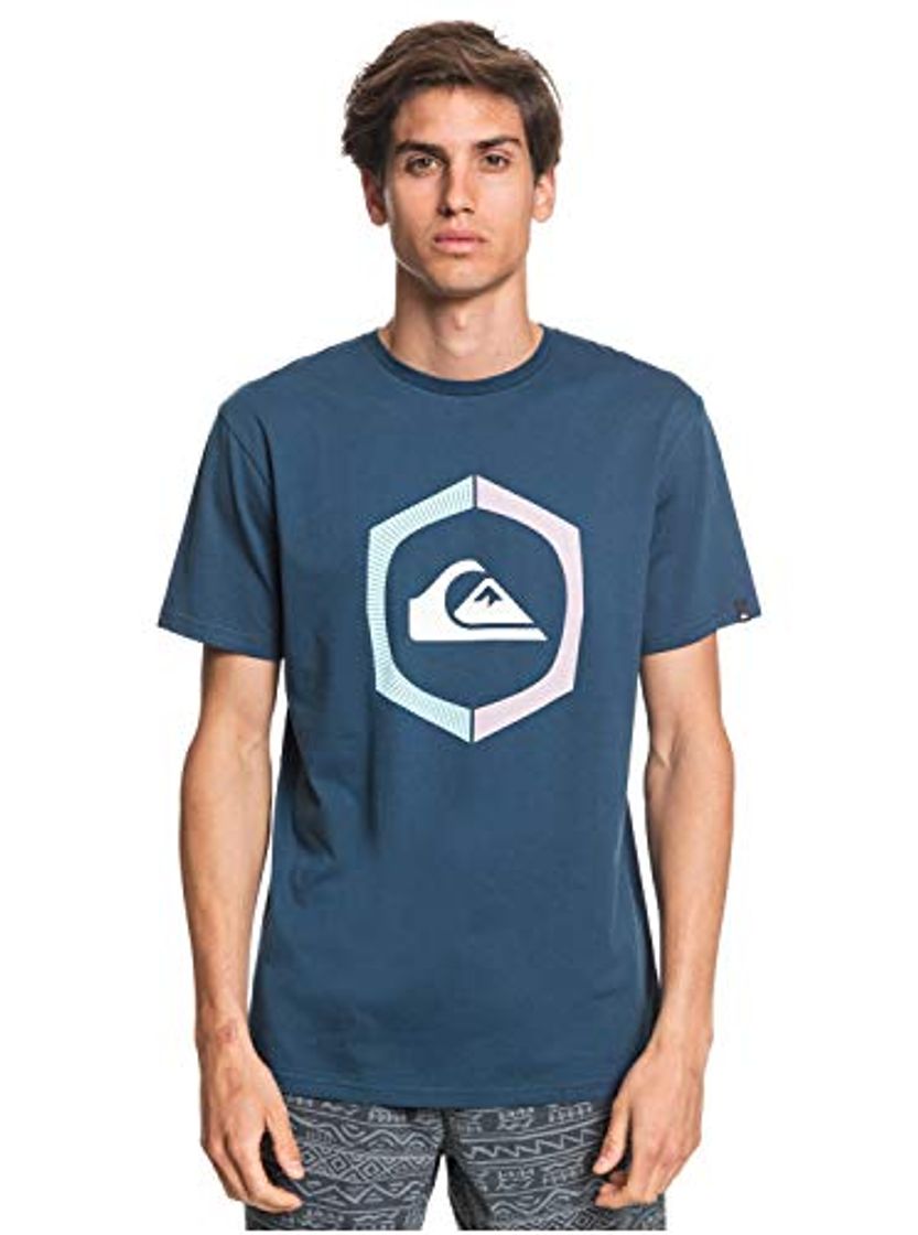 Fashion Quiksilver Sure Thing Camiseta, Azul