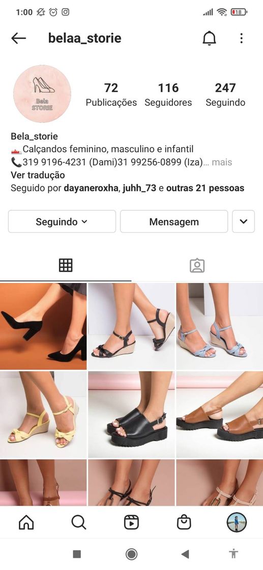 Moda Loja de sapatos e acessórios.