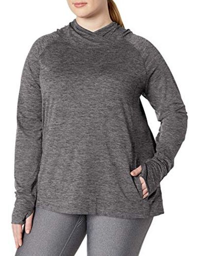 Amazon Essentials Plus Size Brushed Tech Stretch Popover Hood Fashion-Hoodies