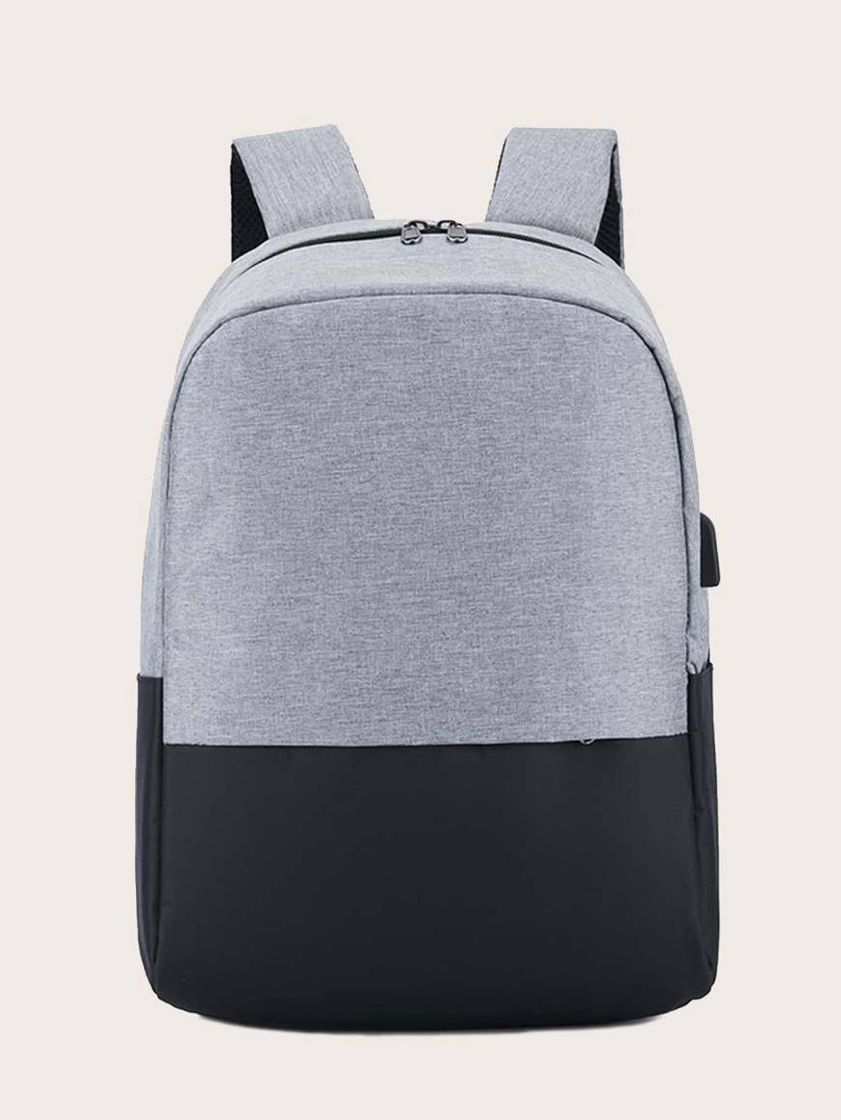 Fashion Mochila preto e cinza SHEIN