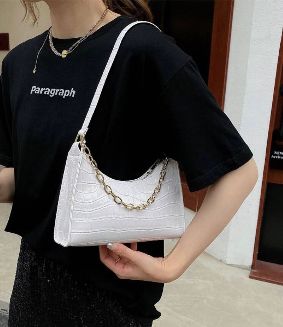 Fashion Bolso Baguette Blanco