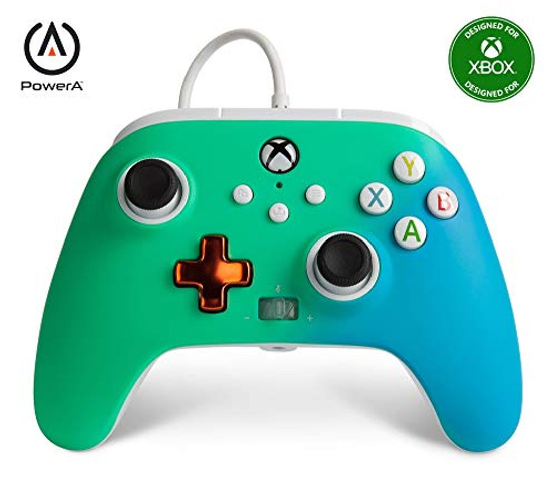 Product Mando con Cable Mejorado Powera Para Xbox. En Seafoam Fade, Mando, Mando