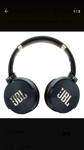 Fone de ouvido sem fio JBL Everest JB950 preto | Mercado Livre