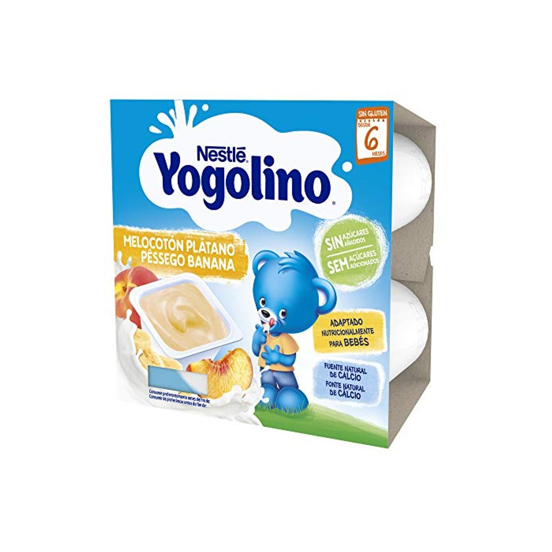 Product Nestlé Yogolino Melocotón Plátano Sin Azúcar Añadido