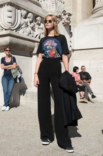 Calça Pantalona com Tênis: Quinze Looks para te Inspirar - Pinterest
