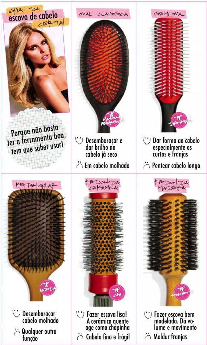 Moda Guia da escova de cabelo certa!