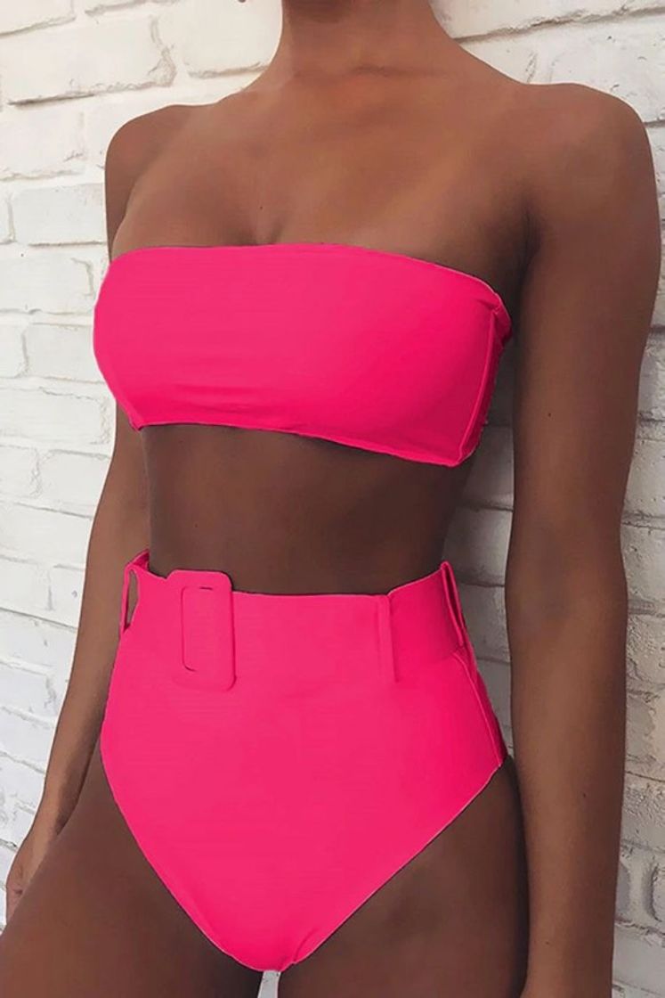 Social heekpek Bikinis Mujer 2019 Brasileños Bañador Ropa de Baño Push Up Dos Piezas con Relleno Traje de Baño de Tubo Color Liso