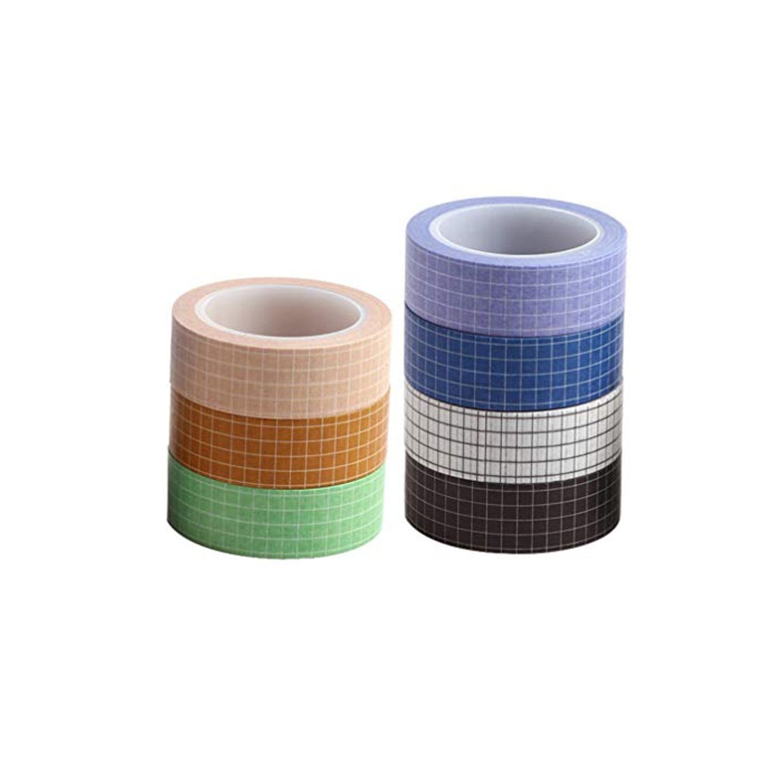 Producto Toyvian 7 Piezas de Cuadrícula Washi Tape Set Cintas Adhesivas de Papel