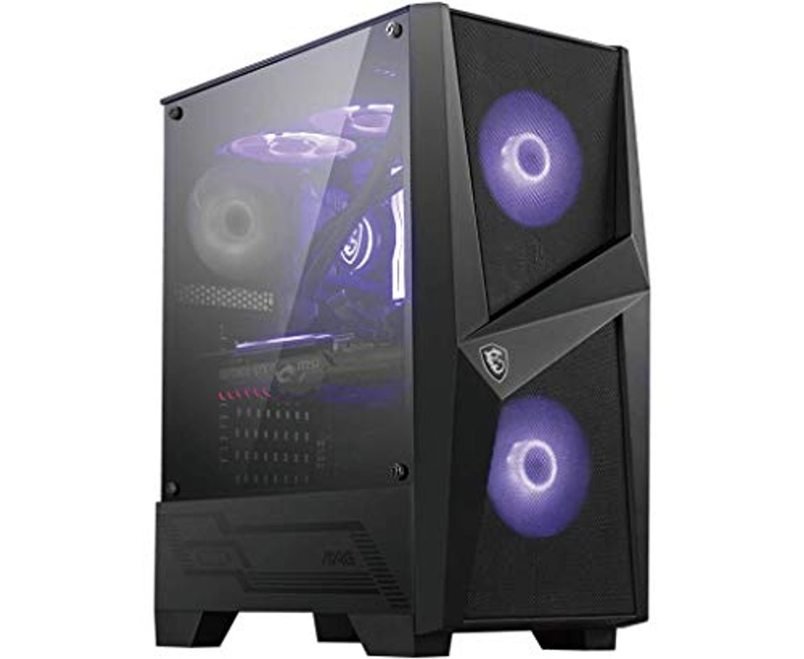 Lugar MSI MAG FORGE 100M Mid-Tower - Caja de PC Gaming (2 x