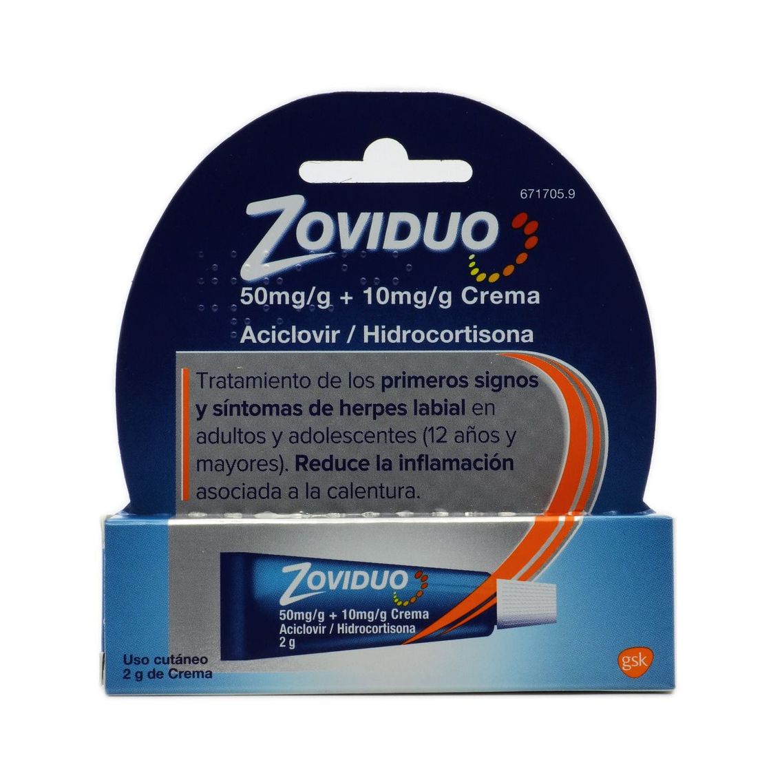 Moda Zoviduo Crema Aciclovir+Hidrocortisona Tubo 2g Herpes labial ...