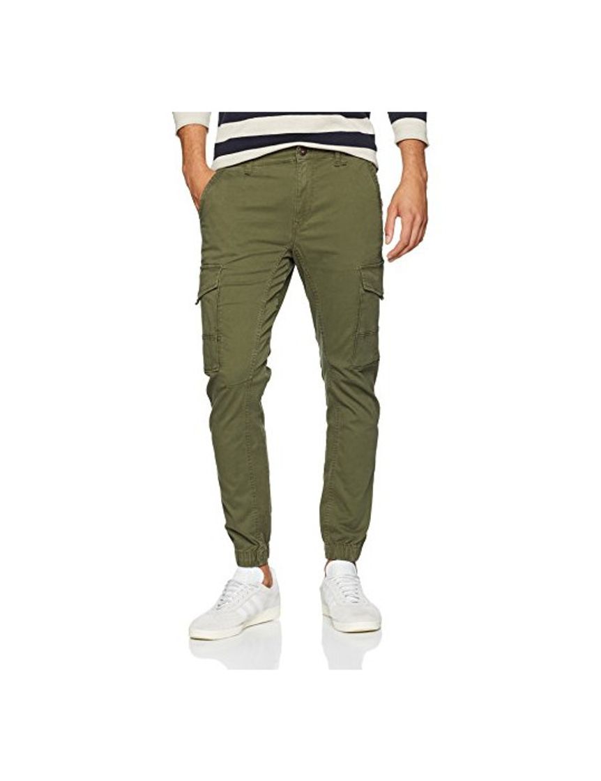 Fashion JACK & JONES Jjipaul Jjflake AKM 542 Olive Night Noos Pantalones, Verde,