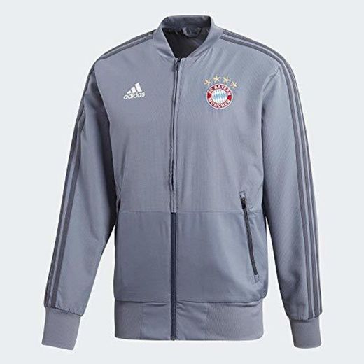 adidas 18/19 FC Bayern Chaqueta, Hombre, Gris