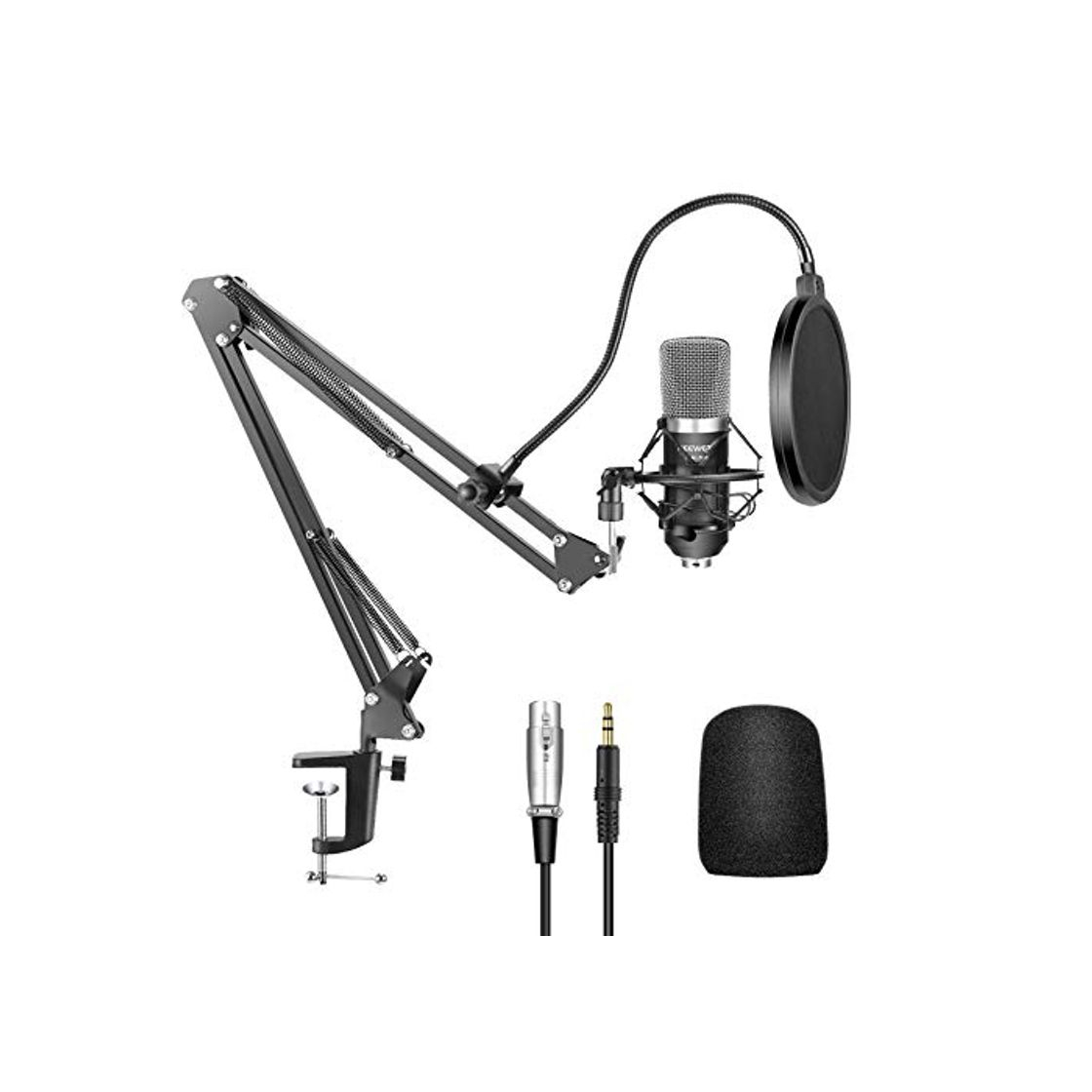 Social Neewer NW-700 Micrófono Condensador Pro Estudio Grabación de Emisión y NW-35 Micrófono