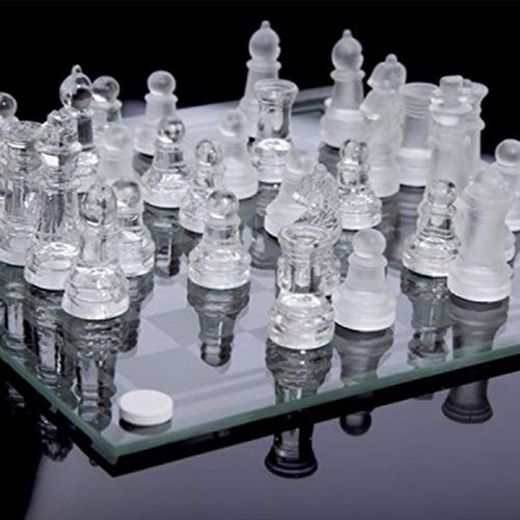 No logo Kppto 25 * 25 cm del Vidrio cristalino del ajedrez Media de Lucha del Juego de ajedrez Packaging Internacional Internacional Ajedrez