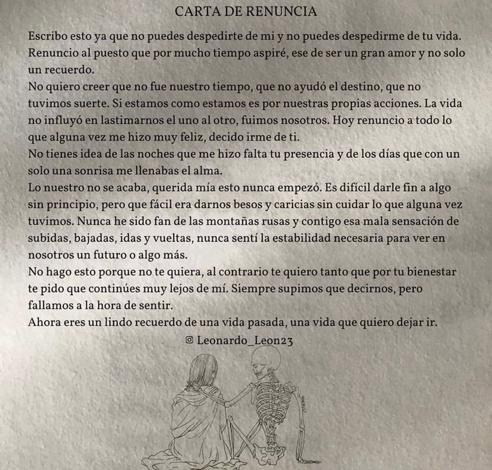 Social Carta de renuncia 