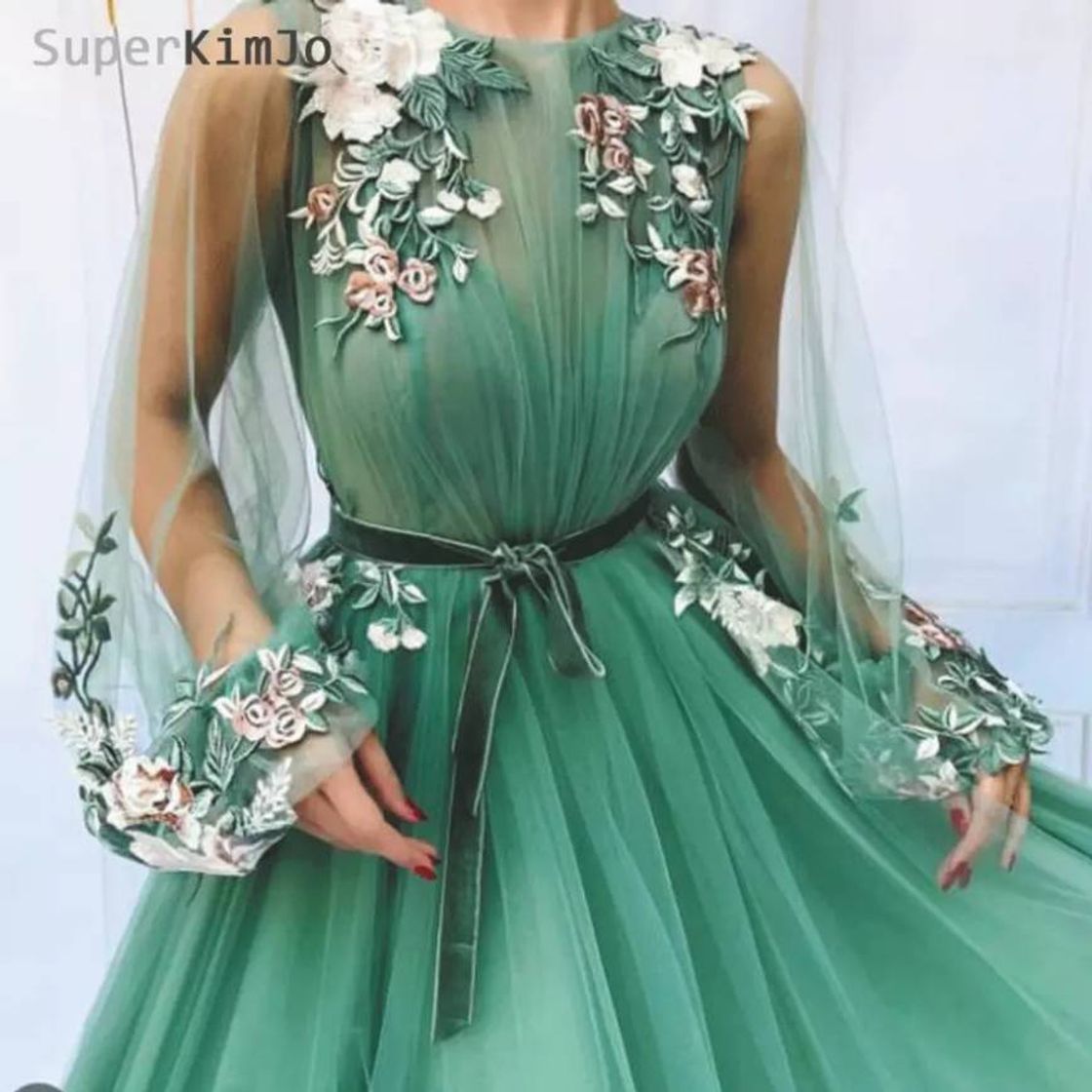 Fashion Vestido de gala flora Aliexpress 💚🌸