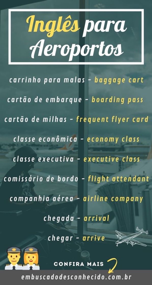 Moda Inglês para aeroportos🛫