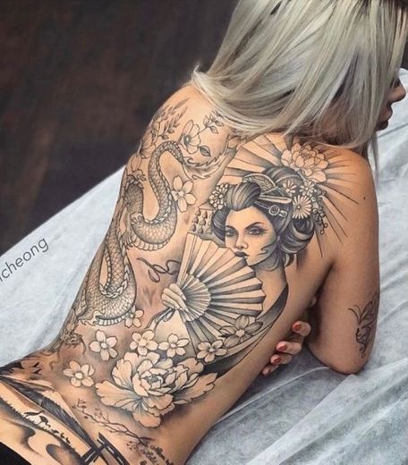 Tatuagem gueixa 🔝 oriental 