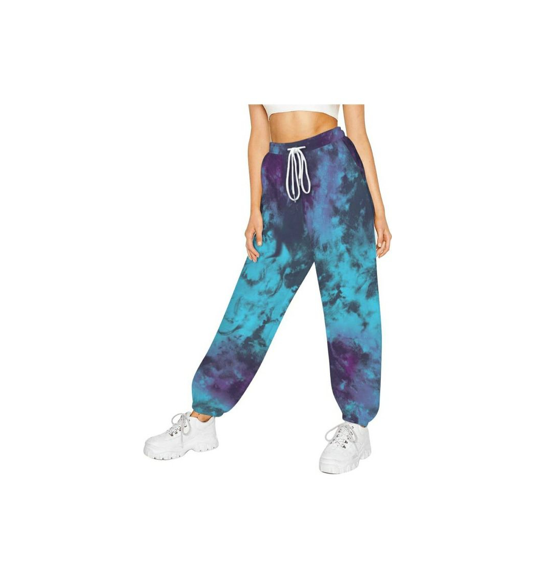 Fashion Calça de moletom feminina tye dye