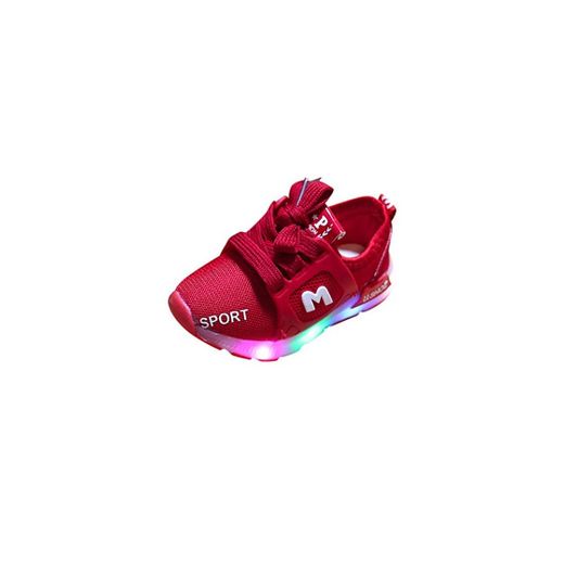 Riou Zapatos LED Niños Niñas 7 Color Zapatillas Deportivas Unisex Zapatillas de