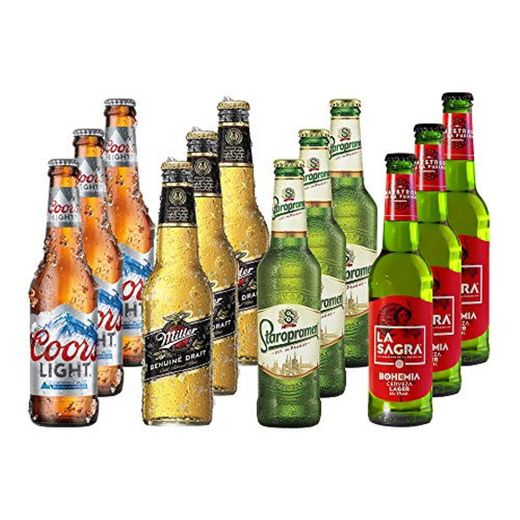 Lagers del Mundo Pack Degustación de Cerveza - 12 botellas x 330
