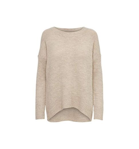 Only ONLNANJING L/S Pullover KNT Noos Suter Pulver, Beige