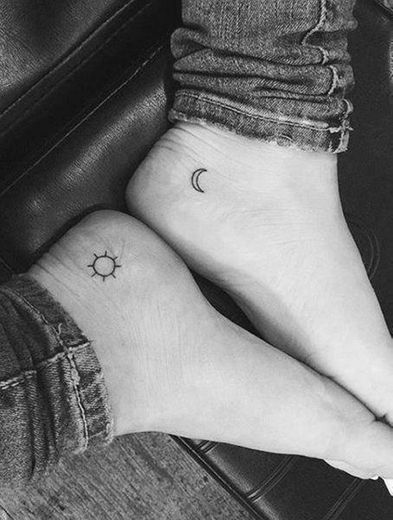 Sol e a Lua - tatuagem Tumblr
