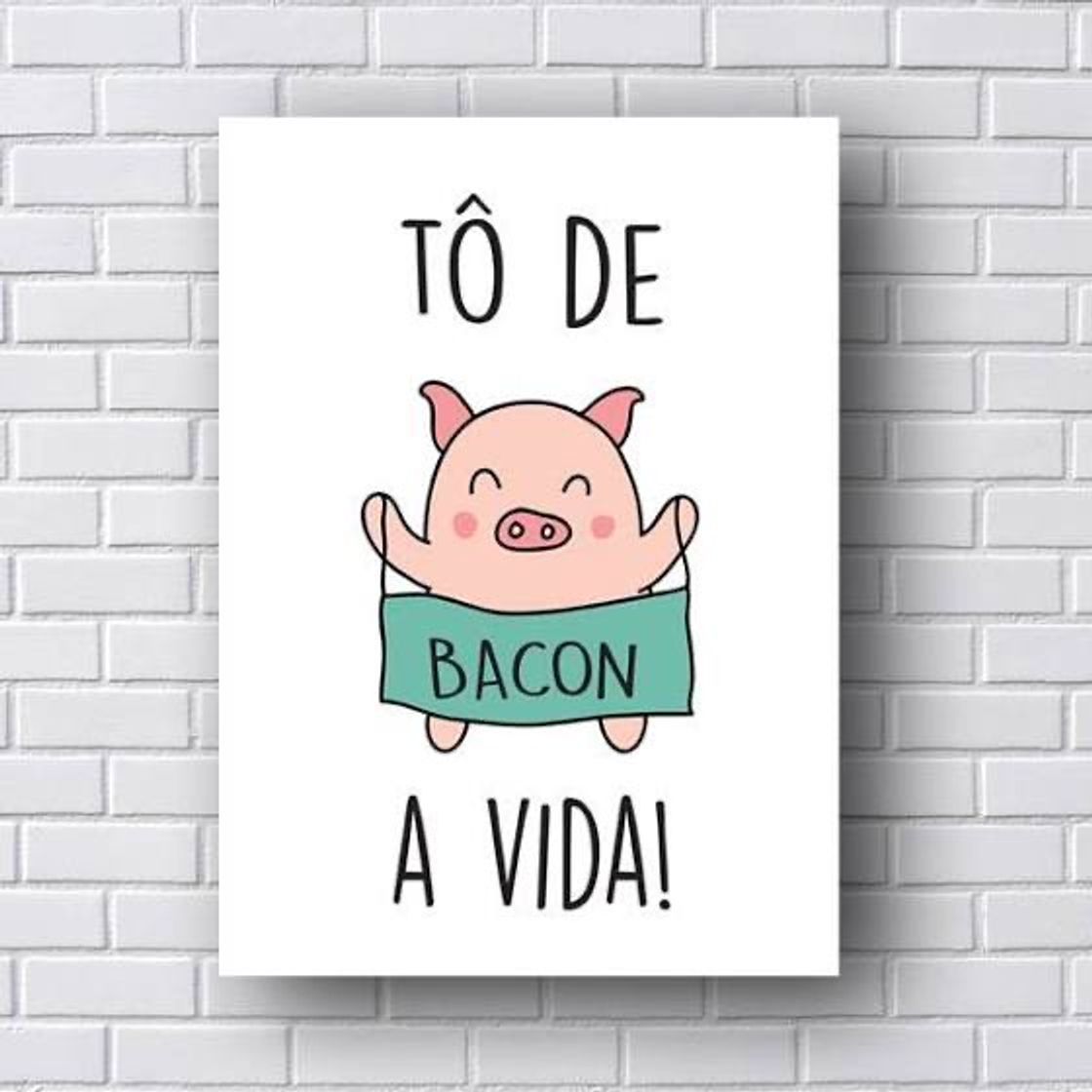 Product Placa Decorativa To de Bacon da Vida