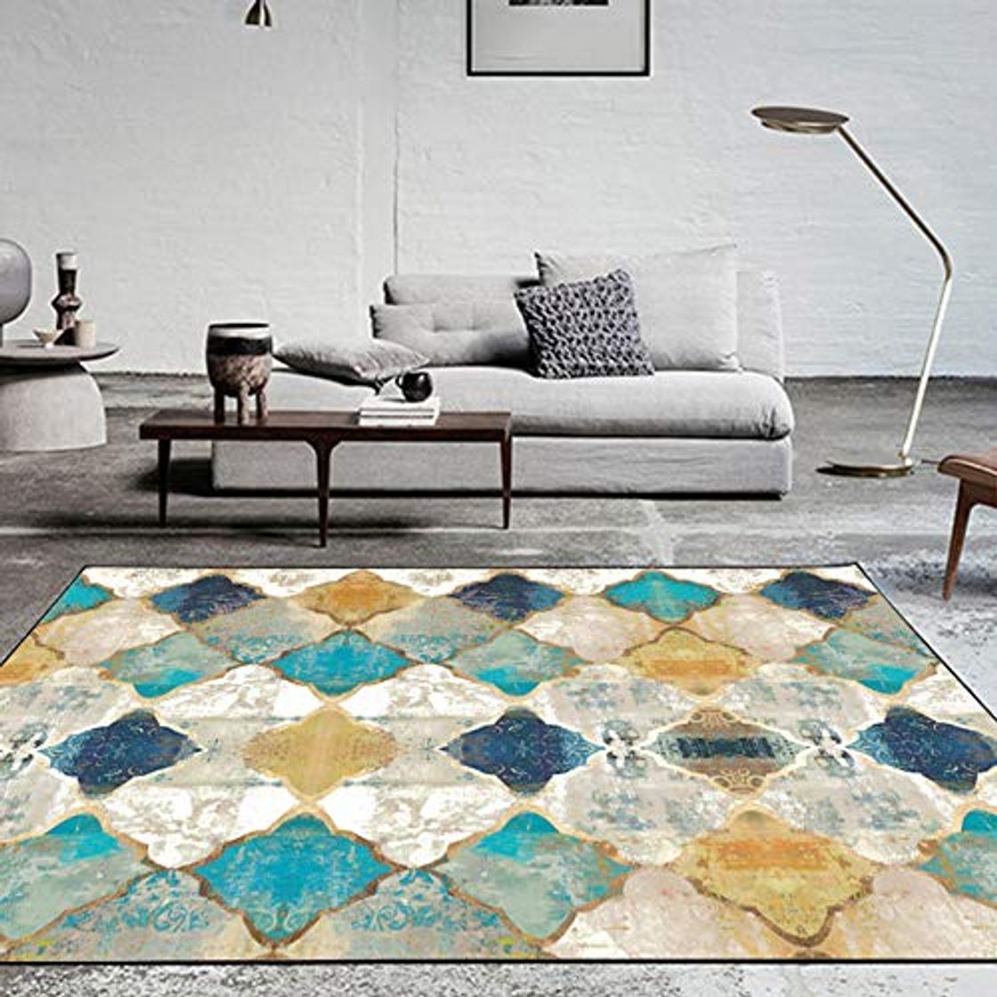 Social Loartee Alfombra de área Retro, Suave, Americana, geométrica, marroquí, Grande, tapete para
