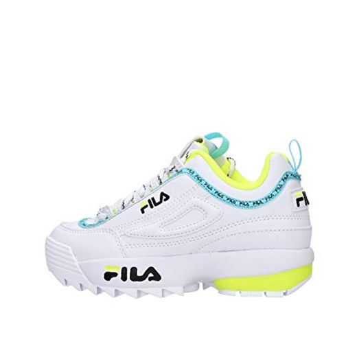 Zapatos de niña FILA Disruptor CB JR en Cuero Blanco 1010850
