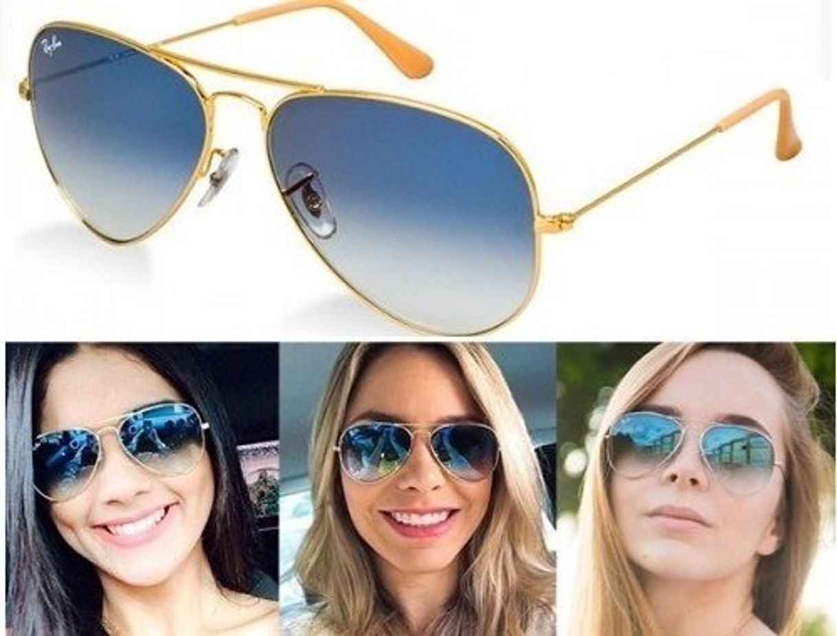 Moda Óculos de sol ray ban aviador azul degrade, cor Azul (com pr