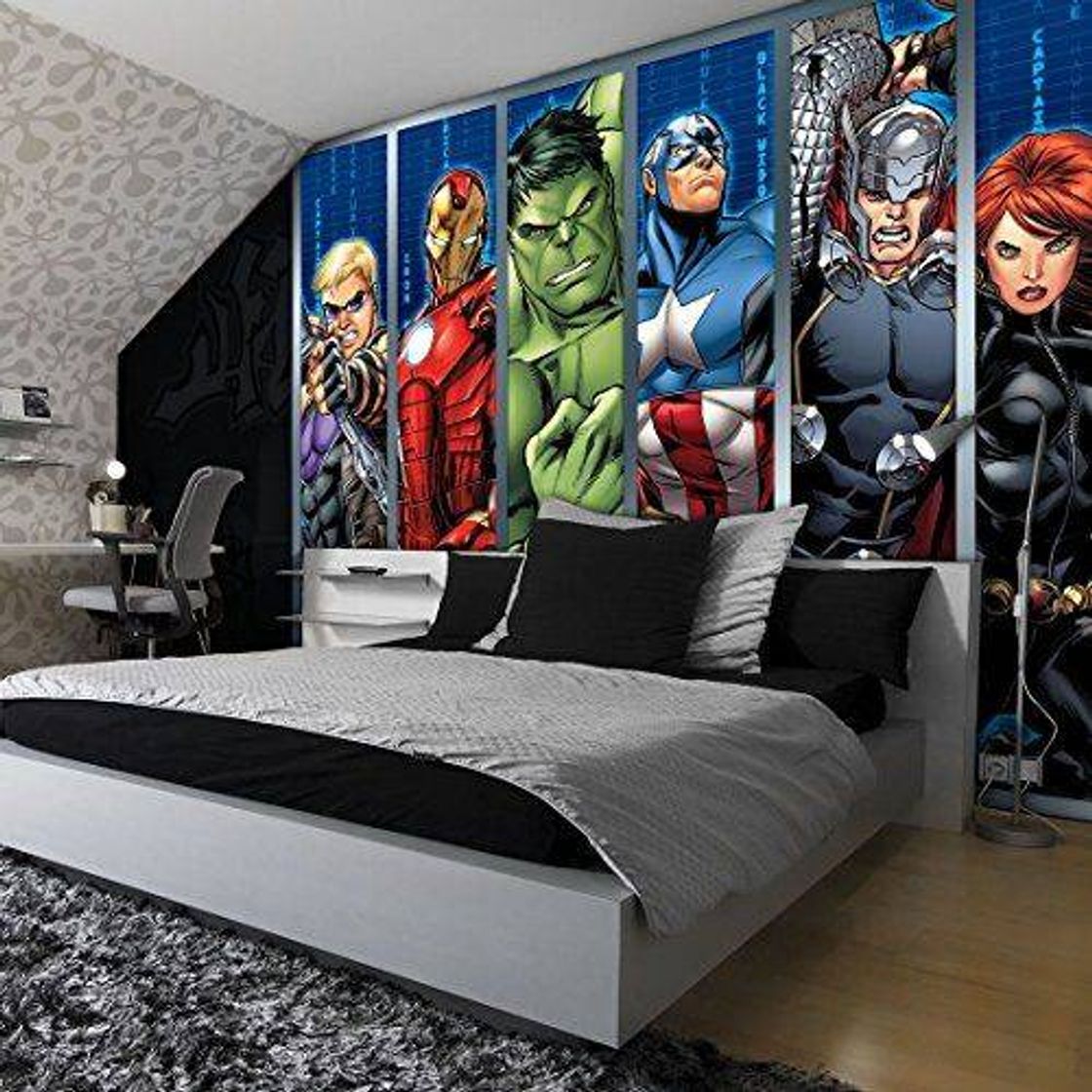 Moda Marvel Avengers Assemble Strips Wallpaper Mural *** For more ...