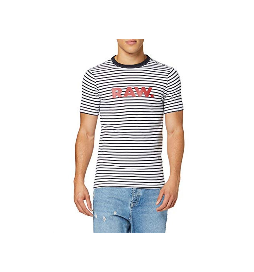 Fashion G-STAR RAW Resistor Short Sleeve_T-Shirt Camiseta, Multicolor