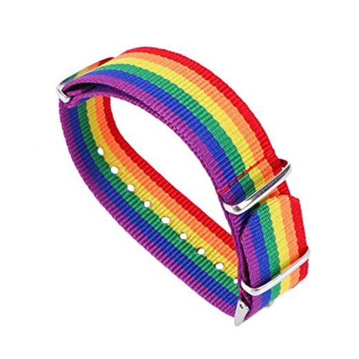 Holibanna Pulsera del Arco Iris LGBT Pulsera Joyería Lesbianas Pareja Banda Gays Orgullo Accesorio Bisexuales Transgénero Decoración
