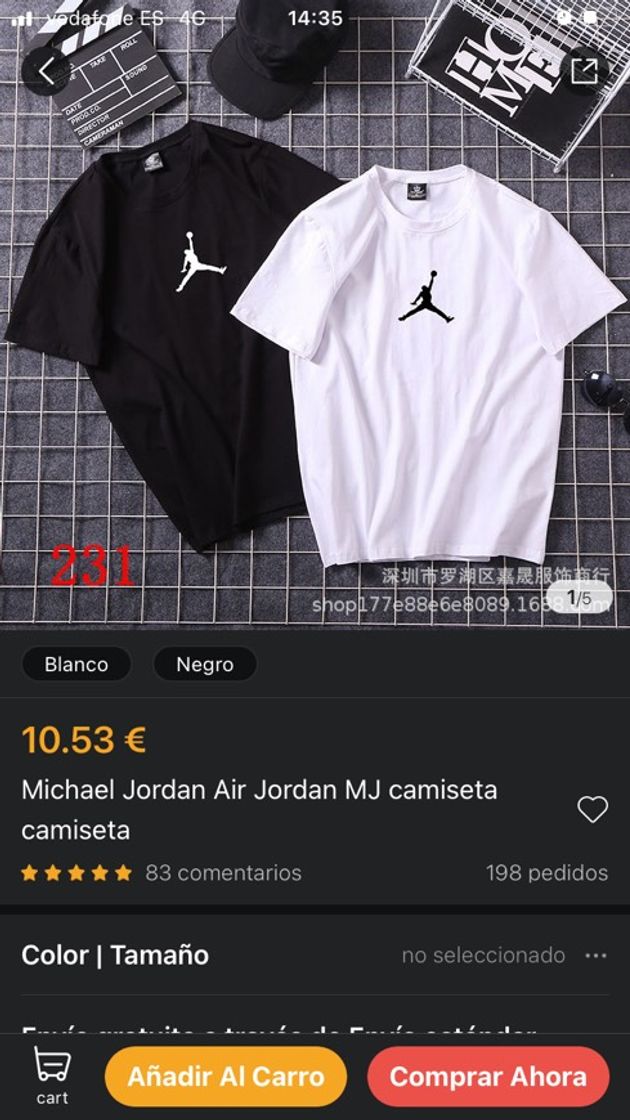 Fashion Camiseta Jordan blanca🔥