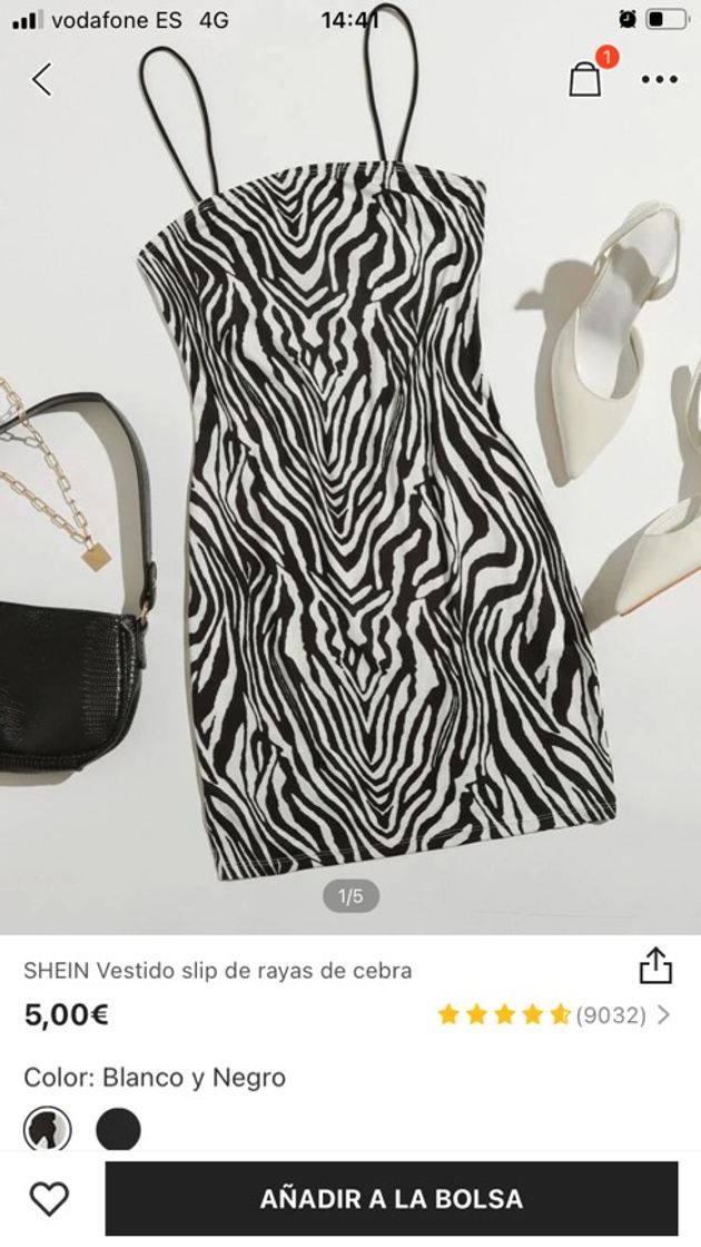 Fashion Vestido cebra corto😯