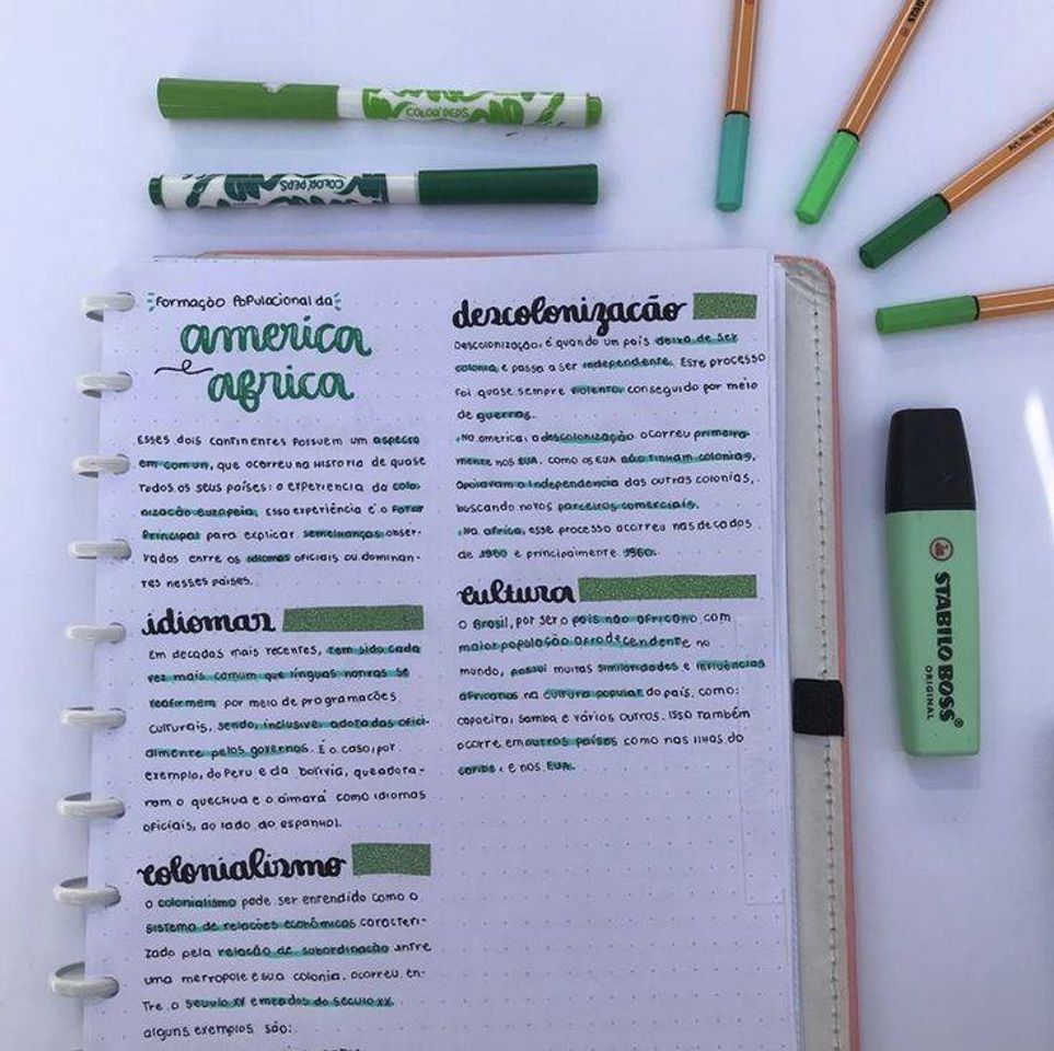 Moda Resumo em caderno