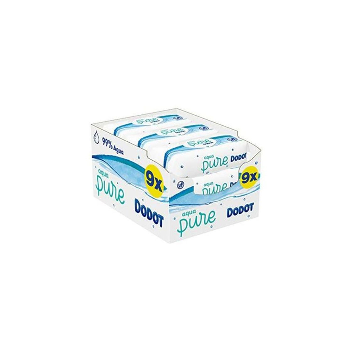 Product Dodot Aqua Pure Toallitas Bebé con 99% Agua,  9 Paquetes x