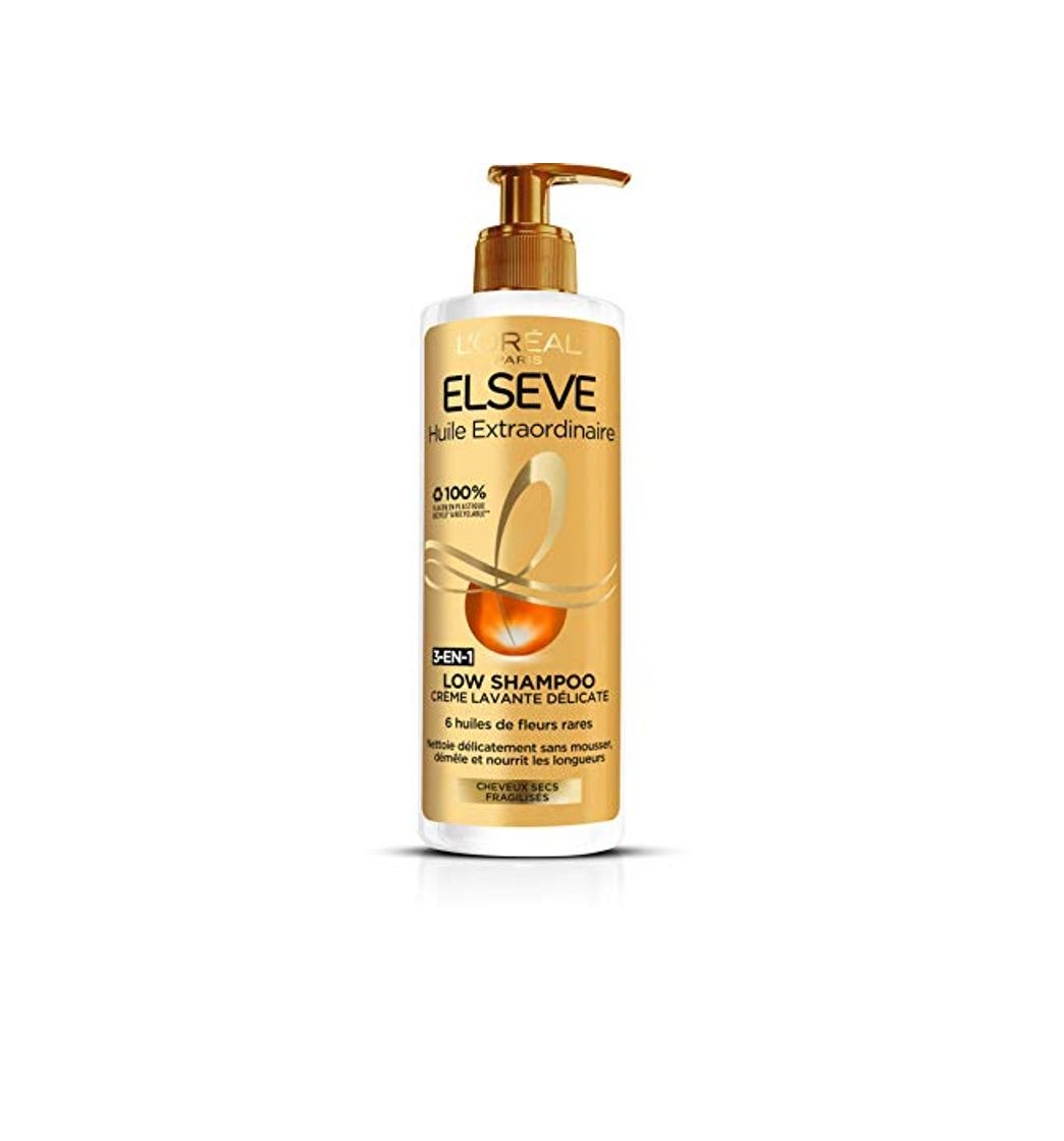 Beauty Elsève Champú Low en crema lavante nutritiva para cabello seco