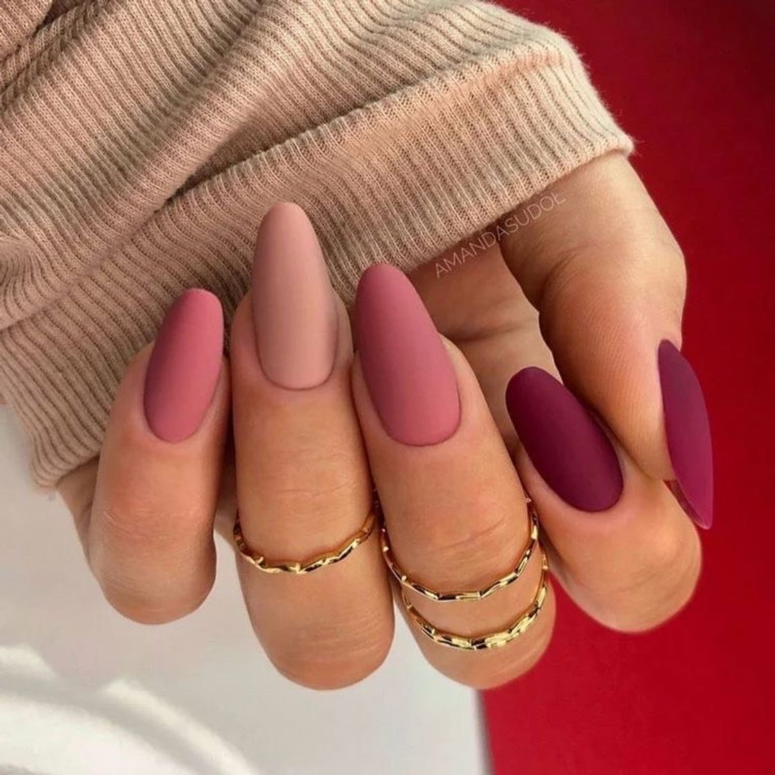 Social Degradê com esmalte fosco💅