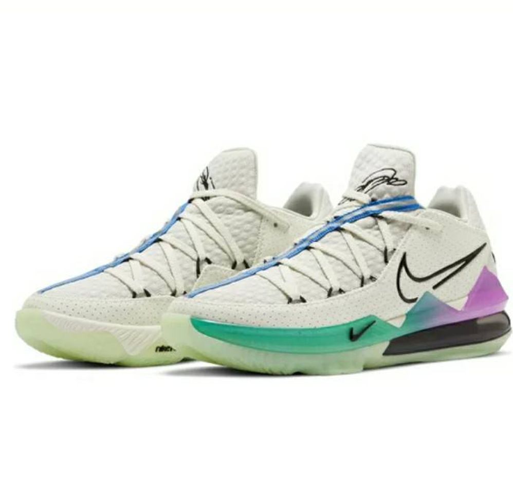 Moda Tênis Nike LeBron XVII Low Masculino - Off White e Preto

