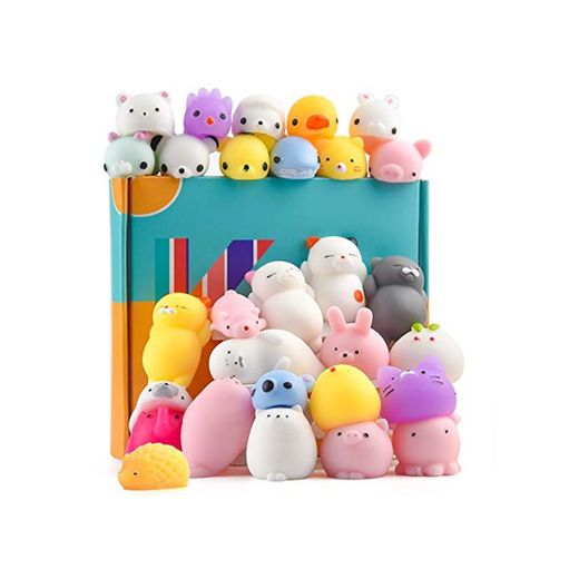 KUUQA 30 Unids Mochi Animal Squishies Juguetes Kawaii Squishy Panda Gato Paw