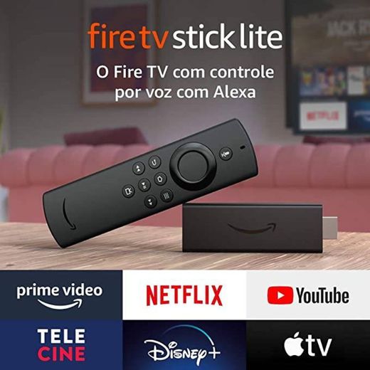 Novo Fire TV Stick Lite com Controle Remoto Lite por Voz 