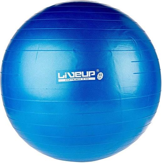 Bola Suiça Premium, 65Cm, Azul, Liveup Sports

