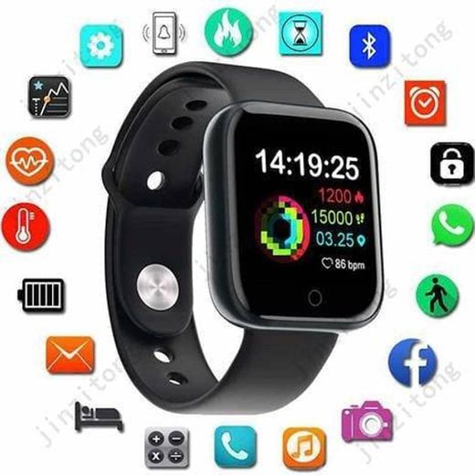 Relógio inteligente smartwatch d20 bluetooth monitor saúde 