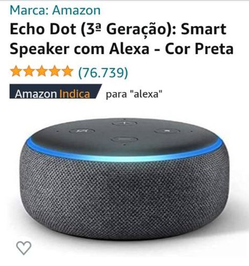 Echo dot 3° geração speaker com Alexa