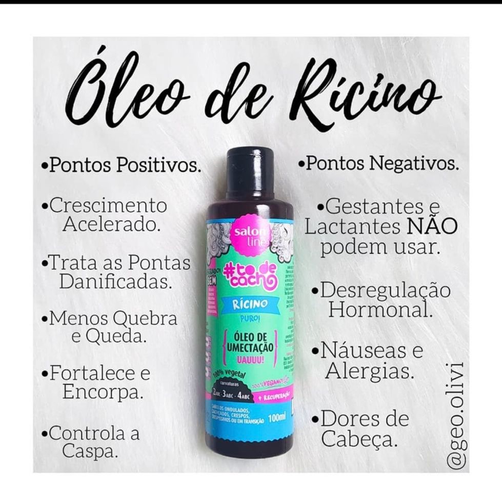 Moda Óleo de Umectação #todecacho Rícino Puro! Salon Line 100ml -