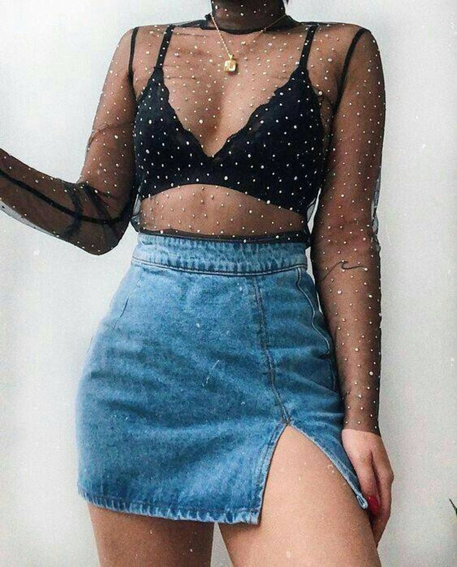 Moda Look blusinha de tule 🖤