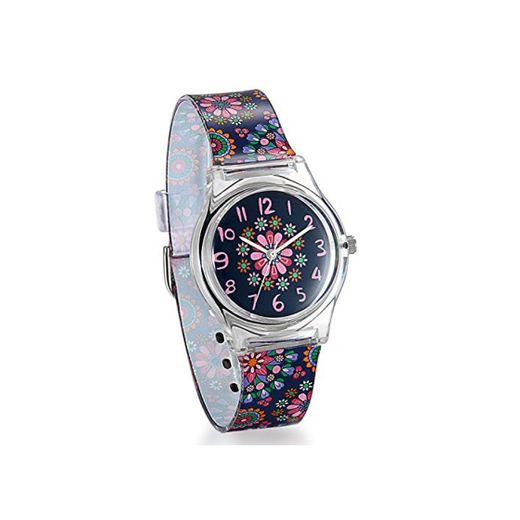 Reloj de Niña Mujer Reloj Analogico de Colores Floral Flores