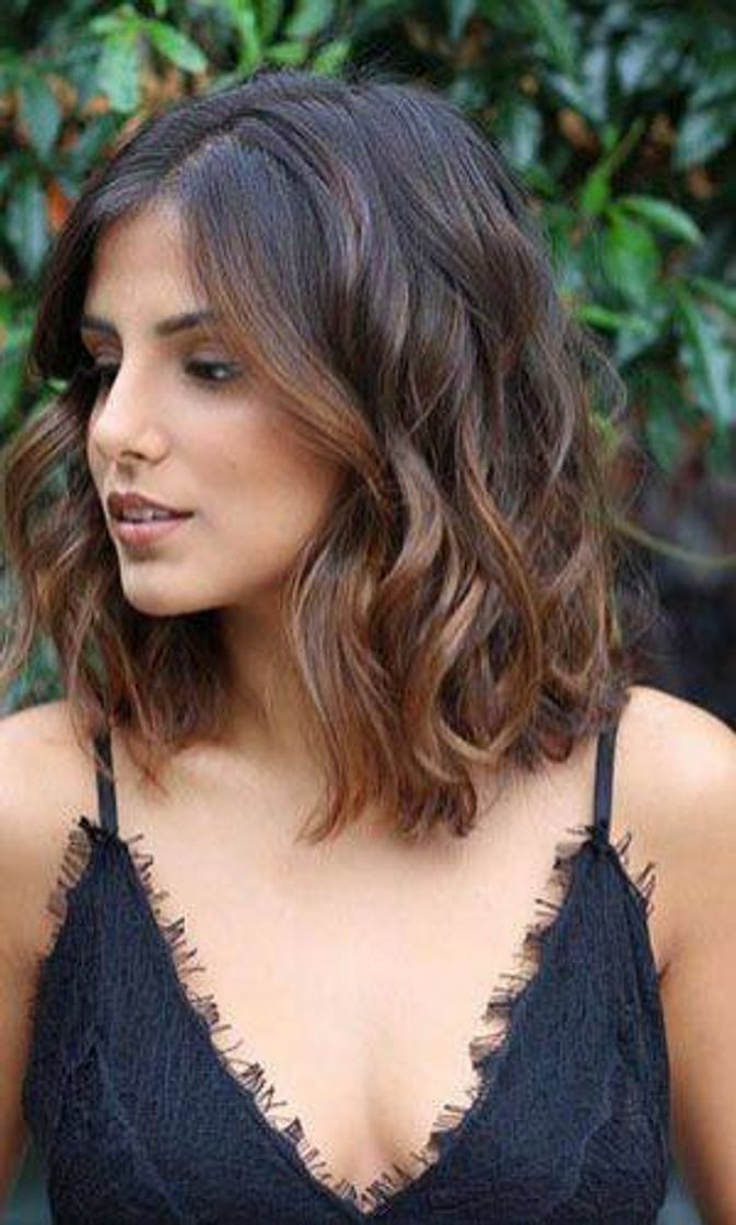 Moda Corte long Bob com mechas